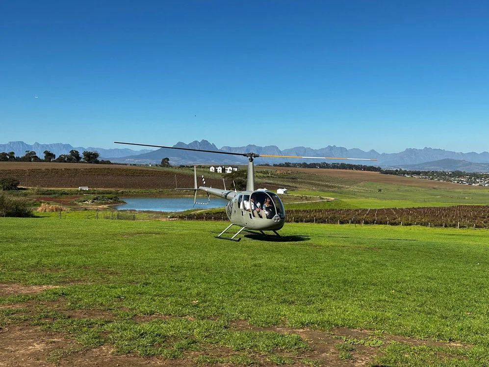 Cape Winelands Express scenic helicopter flight views