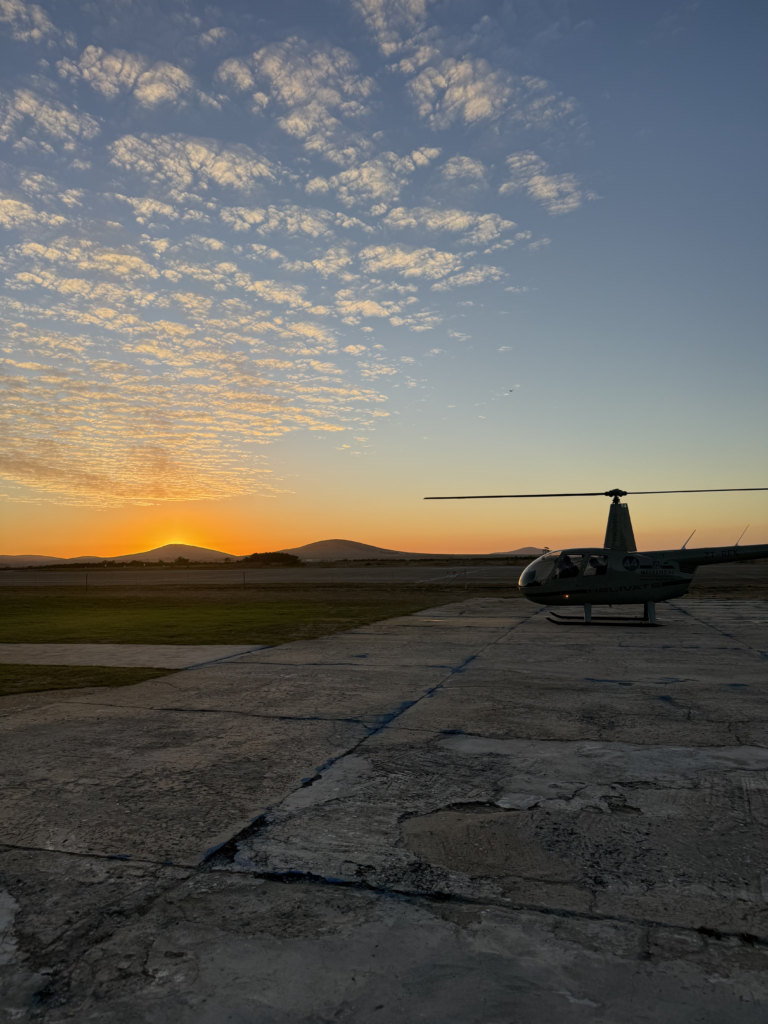 Romantic sunset helicopter flight Cape Town bubbly and chocolate tour