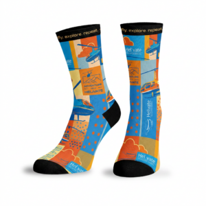 Fly.Explore.Repeat Socks by Helivate
