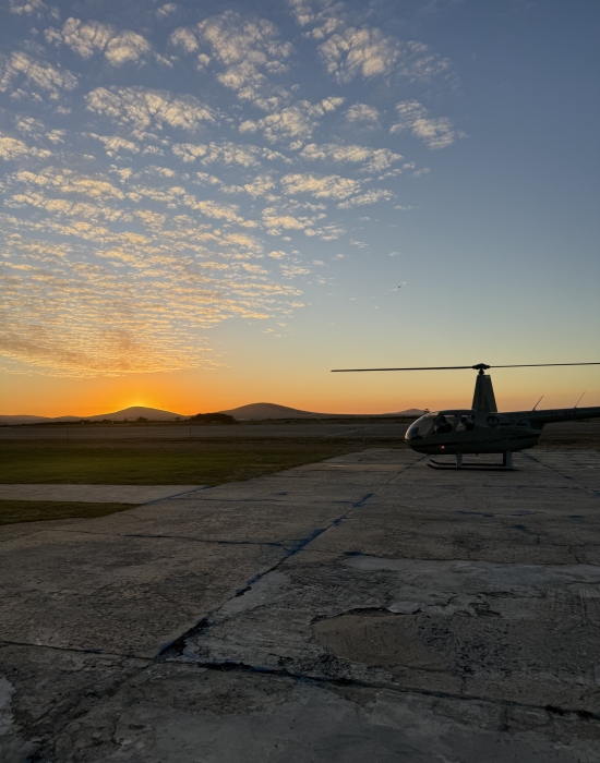 Romantic sunset helicopter flight Cape Town bubbly and chocolate tour