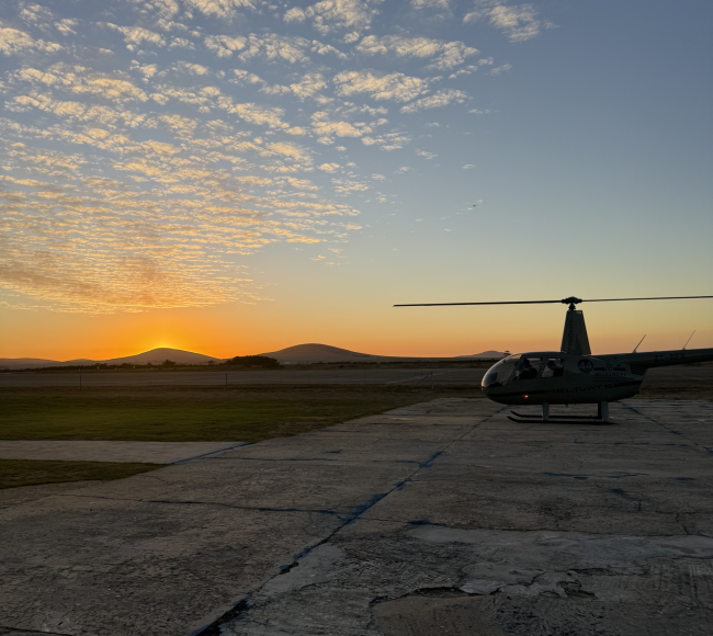 Romantic sunset helicopter flight Cape Town bubbly and chocolate tour