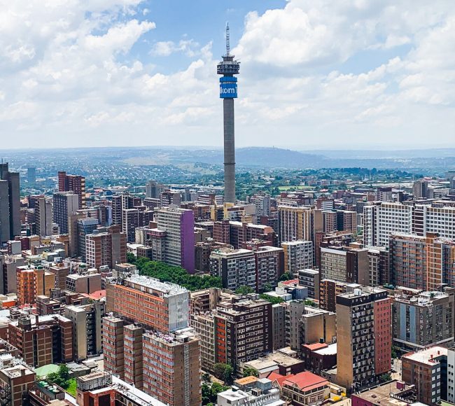 Joburg city skyline tour helicopter flight Johannesburg CBD