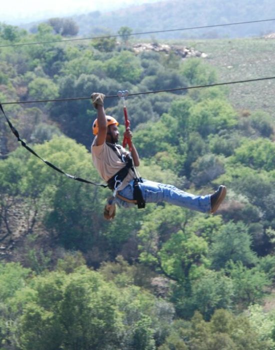 Zip line adventure tour canopy flight La Joya Lodge helicopter package